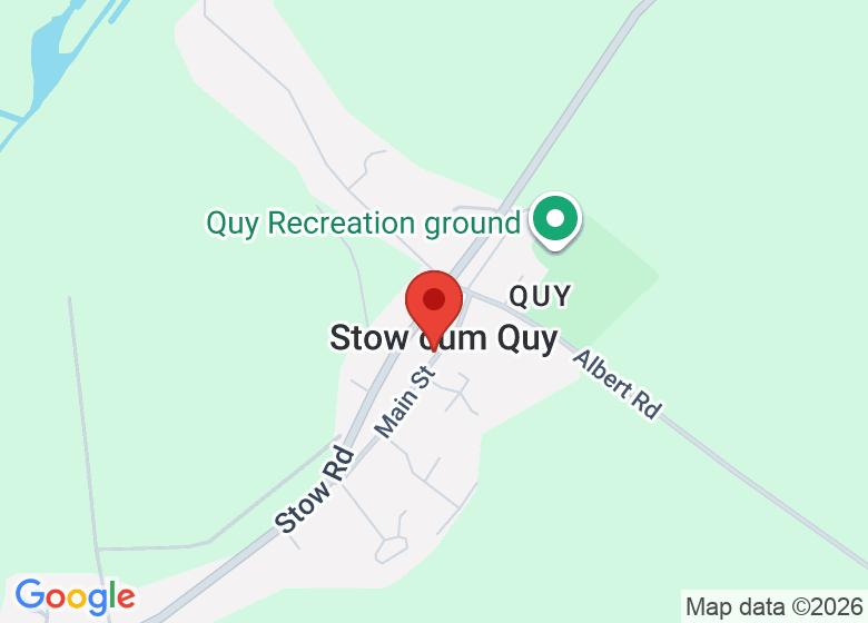 Map showing location of Quy Village Hall