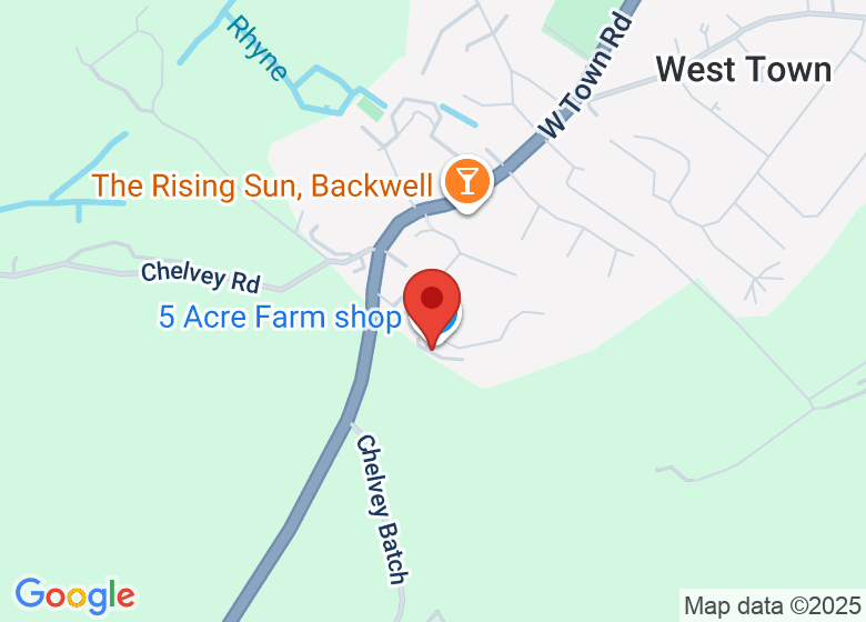 Map showing location of 5 Acre Farm