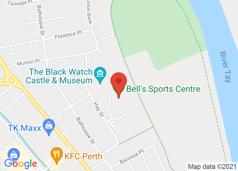 Map showing location of Bell's Sports Centre