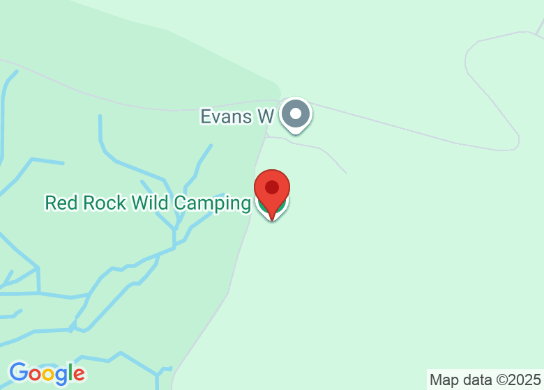 Map showing location of Red Rock Wild Camping