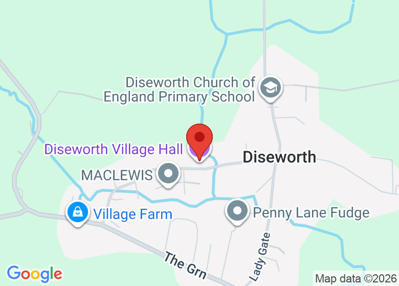 Map showing location of Diseworth Village Hall