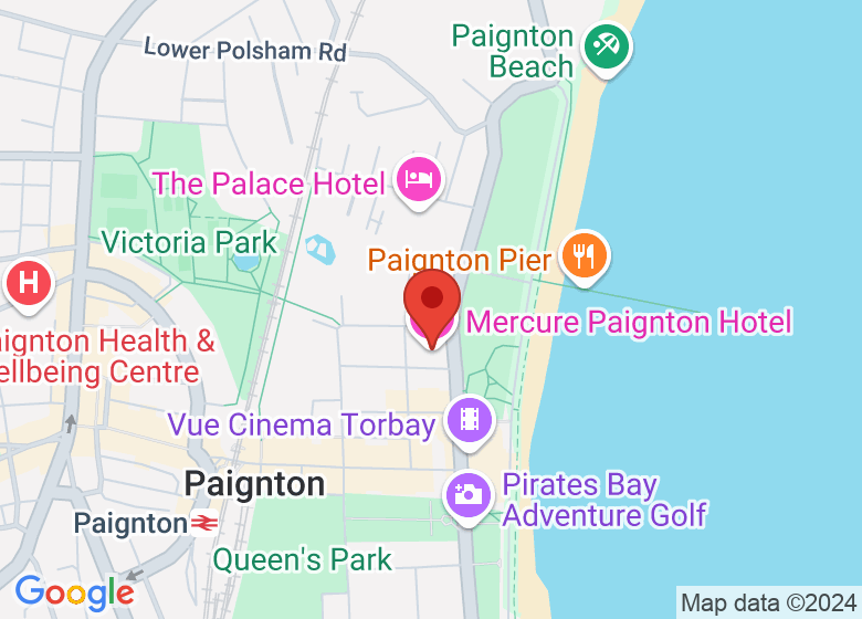 Map showing location of Mercure Paignton Hotel