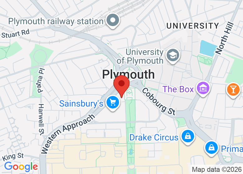 Map showing location of Copthorne Hotel Plymouth