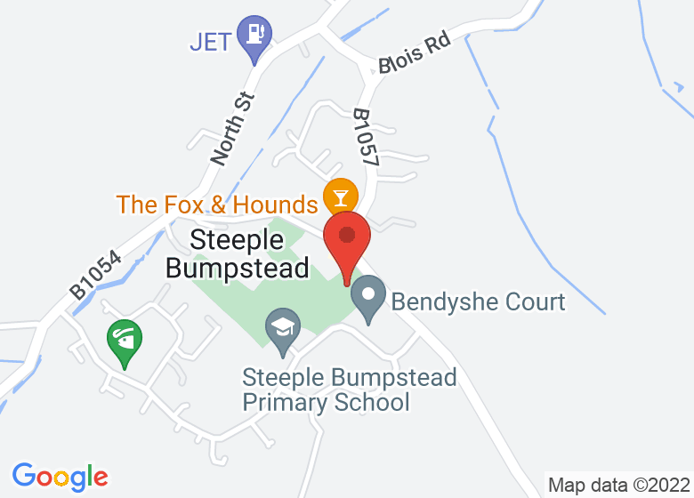 Map showing location of Steeple Bumpstead Village Hall