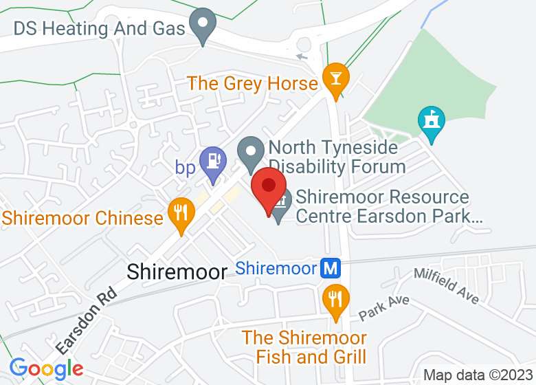 Map showing location of Shiremoor Library