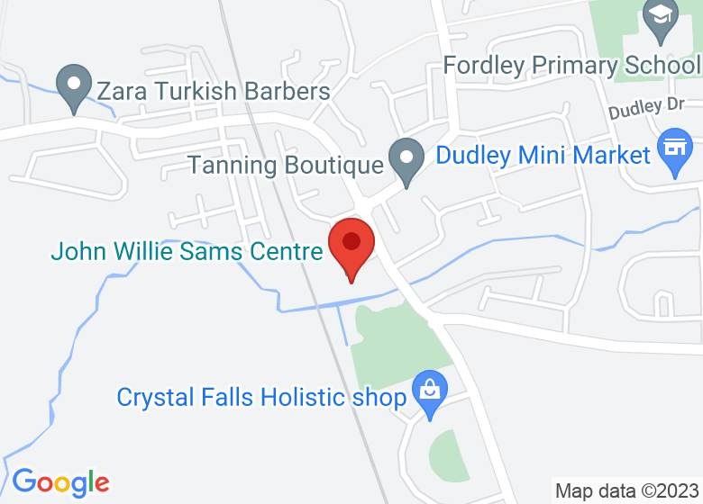 Map showing location of Dudley Community Hub and Library