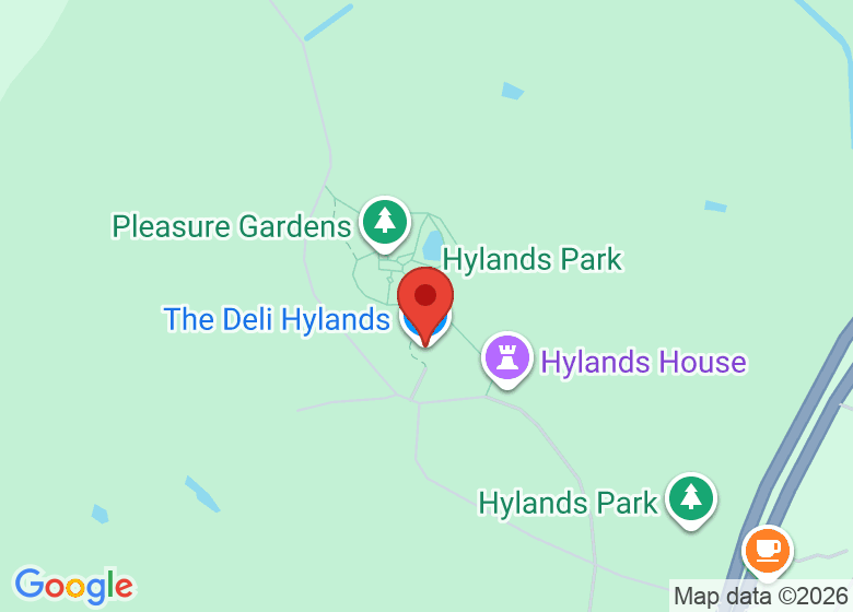 Map showing location of The Deli Hylands