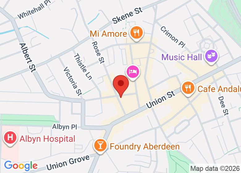 Map showing location of Bloom Lifestyle Salon Aberdeen