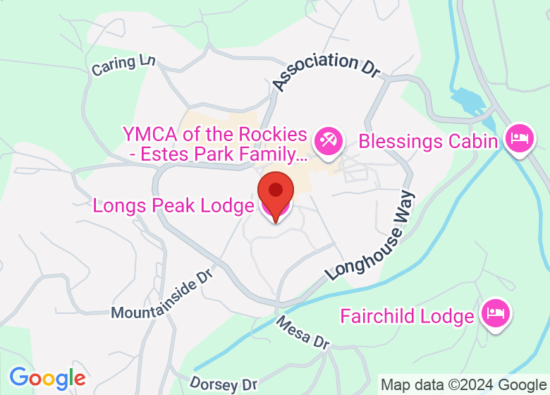 Map showing location of YMCA of the Rockies - Longs Peak Lodge