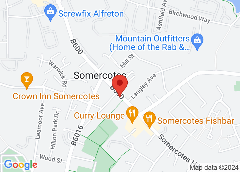 Map showing location of Little Moo’s Play Barn