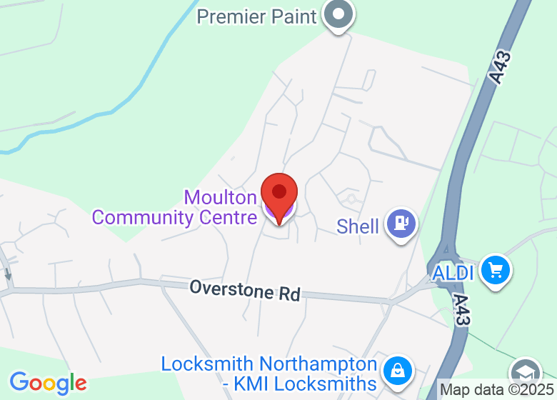 Map showing location of Moulton Community Centre