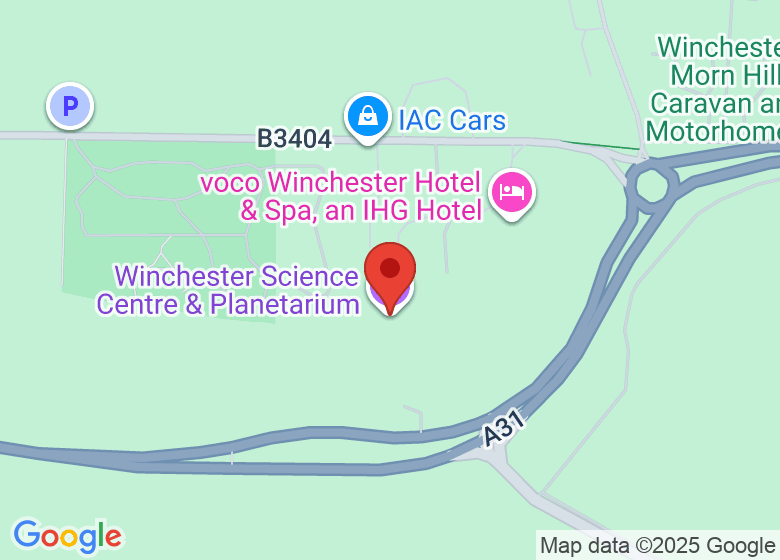 Map showing location of Winchester Science Centre & Planetarium
