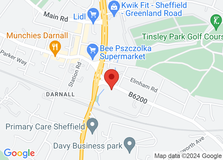 Map showing location of Darnall Primary Care Centre