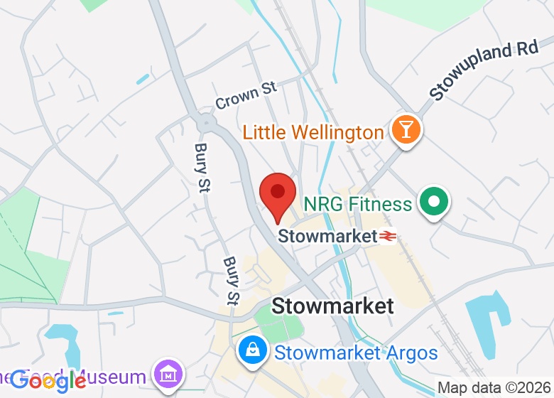 Map showing location of Evolution Stowmarket