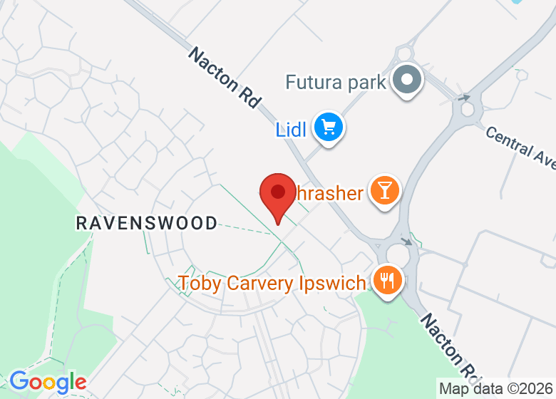 Map showing location of Ravenswood Family Hub