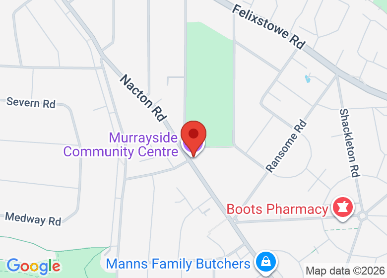 Map showing location of Murrayside Community Centre