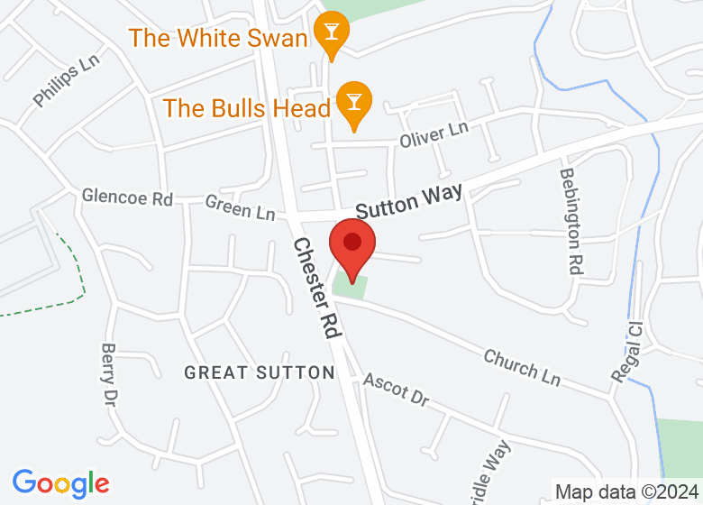 Map showing location of St John the Evangelist - Village Hall