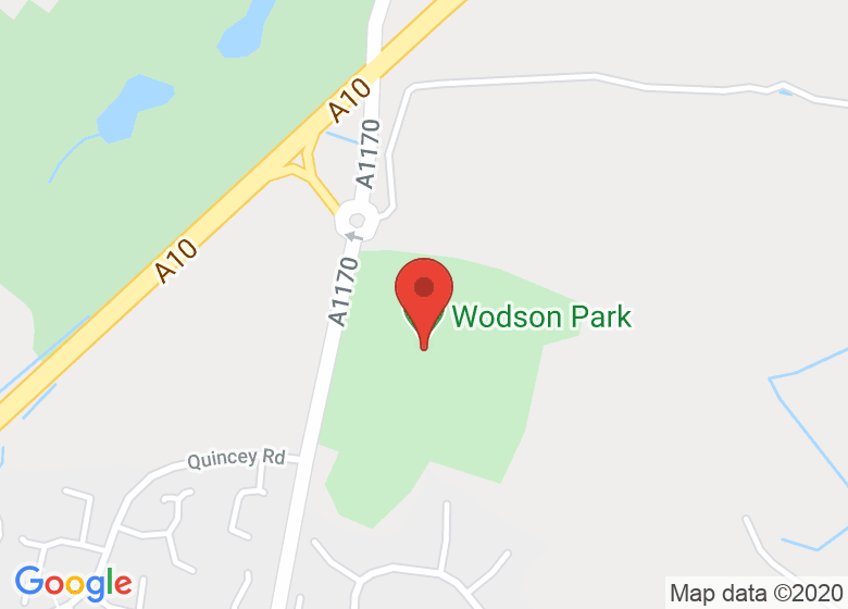 Map showing location of Wodson Park