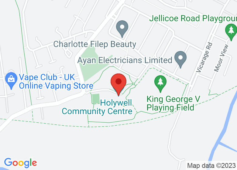 Map showing location of Holywell Community Centre