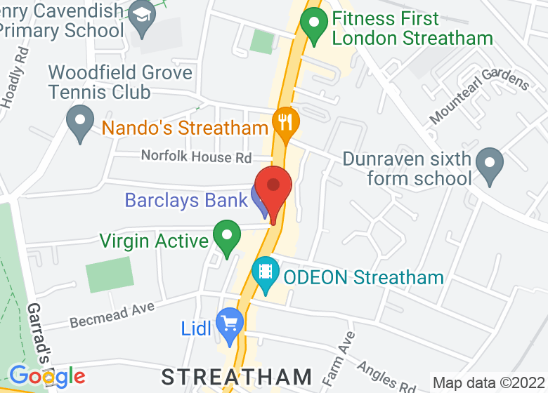 Map showing location of Streatham Capoeira Centre