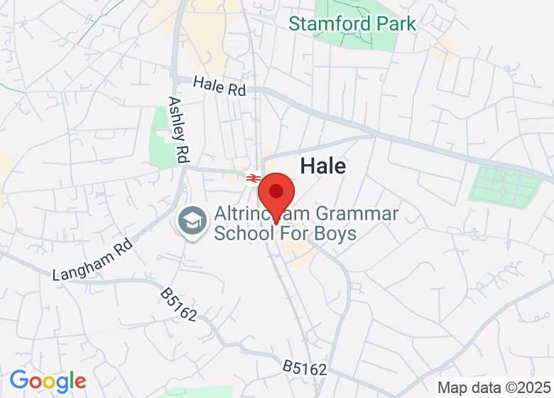 Map showing location of InHale Yoga Studio