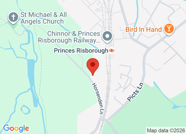 Map showing location of Princes Risborough Cricket Club