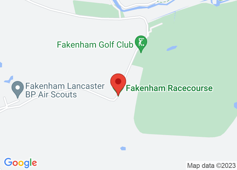 Map showing location of Fakenham Racecourse