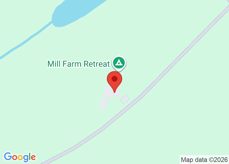 Map showing location of Mill Farm Retreat