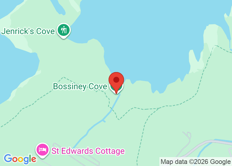 Map showing location of Bossiney Cove