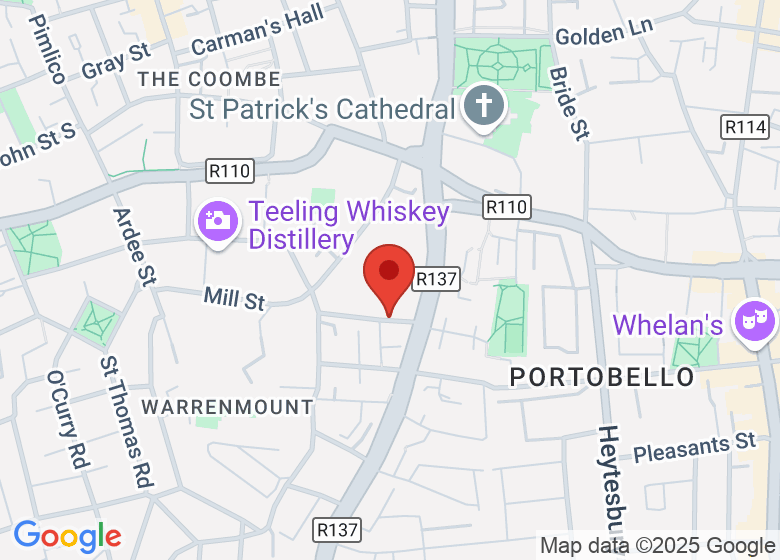 Map showing location of The Fumbally Stables