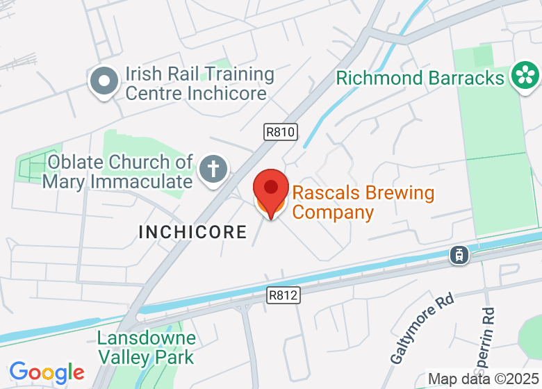 Map showing location of Rascals Brewing Company