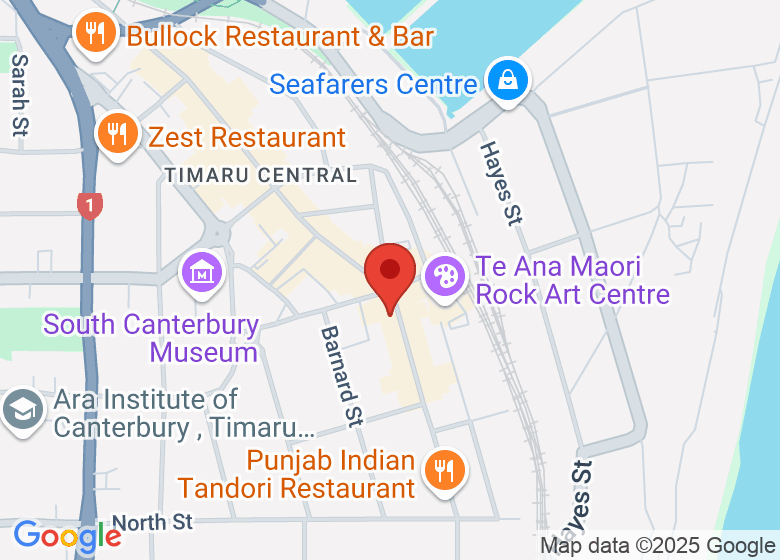 Map showing location of Timaru Studio