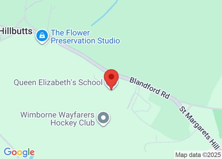 Map showing location of Queen Elizabeth's School