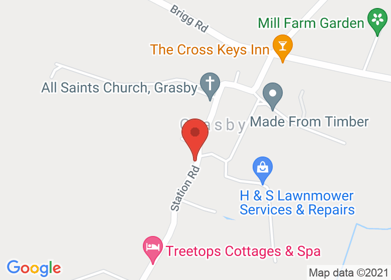 Map showing location of Village Hall
