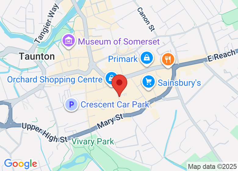 Map showing location of The Den coffee House