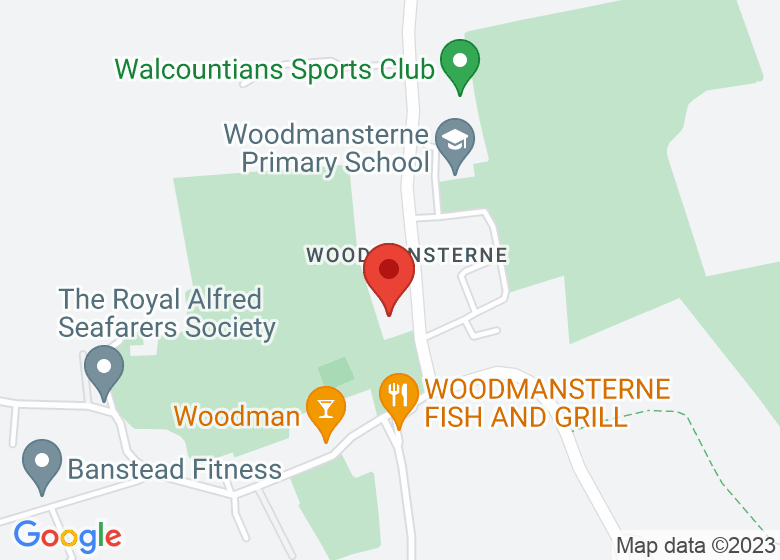 Map showing location of Woodmansterne Village Hall