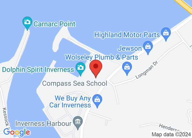 Map showing location of Compass Sea School 