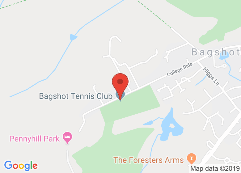 Map showing location of Bagshot Pavilion
