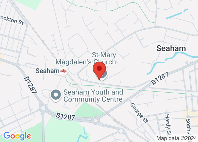 Map showing location of St Mary Magdalen's Church