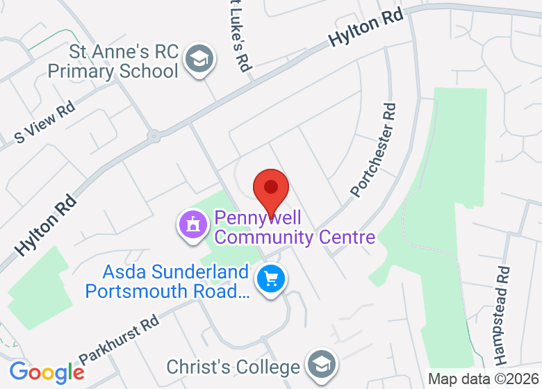 Map showing location of Soul Sanctuary Sunderland